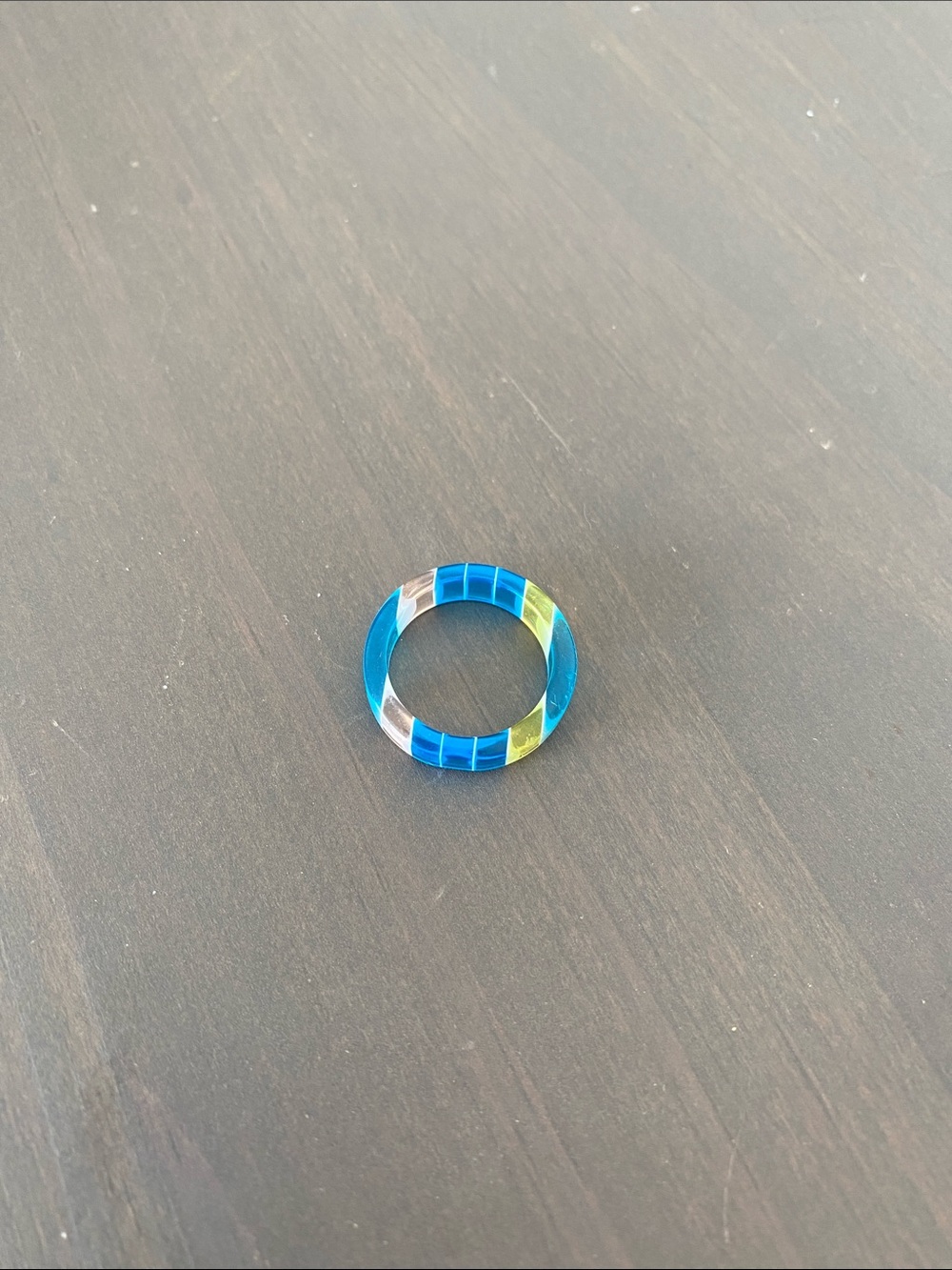 Color-Block Ring in Blue and Yellow
